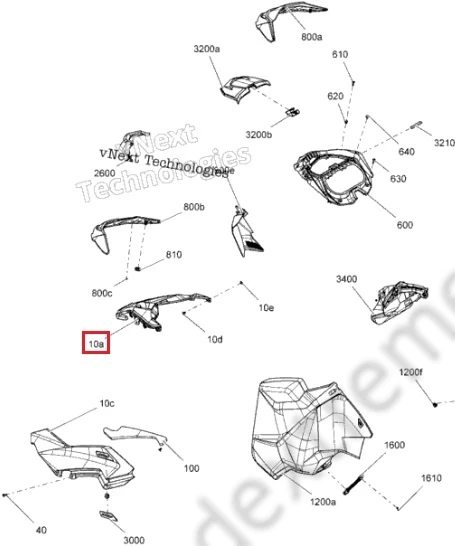 517304796 Капот Черный Для Ski Doo 517304796 Капот Черный Для Ski Doo