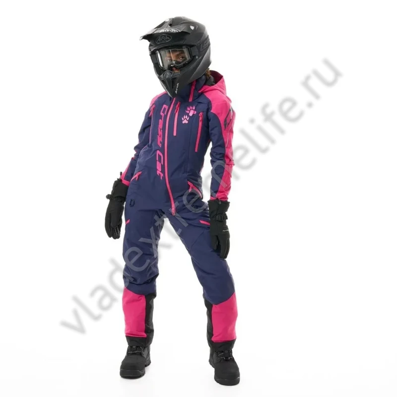 Комбинезон утепленный EXTREME Woman Dark Blue-Pink Cat, размер S Комбинезон утепленный EXTREME Woman Dark Blue-Pink Cat, размер S