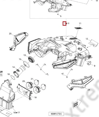 508000683 Воздуховод Для Ski Doo 508000683 Воздуховод Для Ski Doo