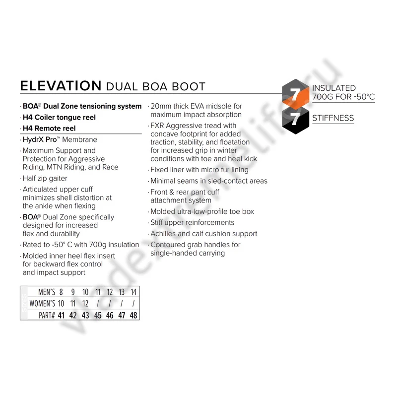 Ботинки FXR Elevation Dual BOA Black 220725-1000 Ботинки FXR Elevation Dual BOA Black 220725-1000
