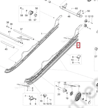 503191619 Склиза Черная Для Ski Doo 503191619 Склиза Черная Для Ski Doo