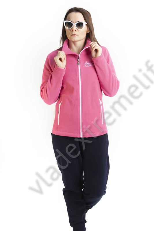 Флисовая Кофта Женская VEL Zip Pink/White Флисовая Кофта Женская VEL Zip Pink/White
