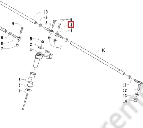 1605-032 Наконечник Шаровый Для Arctic Cat