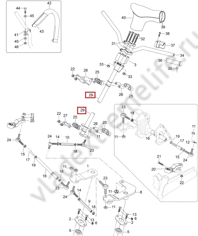 605251694 Колонка Рулевая Для Ski Doo 605251694 Колонка Рулевая Для Ski Doo