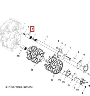 1332219 Муфта Верхнего Вала Для Polaris Widetrak LX 1332219 Муфта Верхнего Вала Для Polaris Widetrak LX