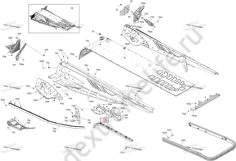518329982 Защита Туннеля Для Ski Doo 518329982 Защита Туннеля Для Ski Doo