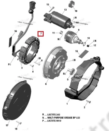 420864420 Статор Для Ski Doo Gen4 420864420 Статор Для Ski Doo Gen4