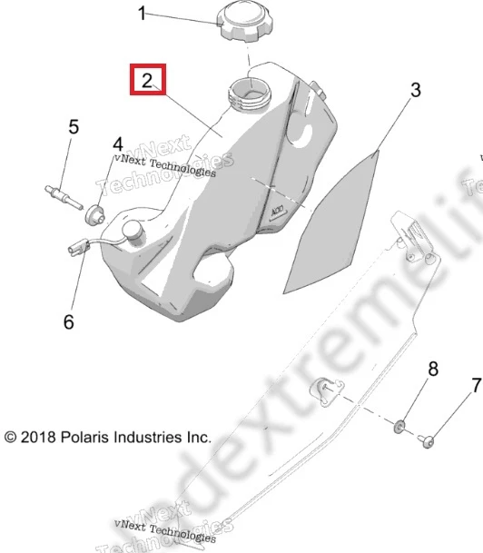 2521921 Масляный Бак Для Polaris 850 2522534 2521921 Масляный Бак Для Polaris 850 2522534