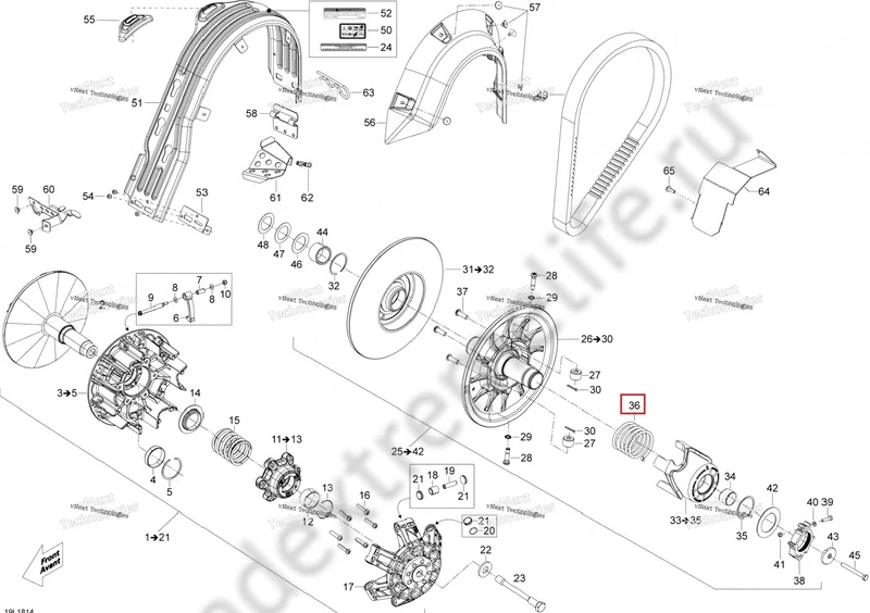 417127467 Пружина Ведомого Вариатора Для Ski Doo 417127467 Пружина Ведомого Вариатора Для Ski Doo
