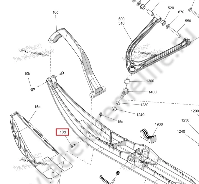 505075906 Заклепка Ручки Лыжи Для Ski Doo