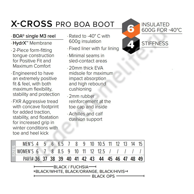 Ботинки FXR X-Cross Pro BOA Black Ops 220707-1010 Ботинки FXR X-Cross Pro BOA Black Ops 220707-1010