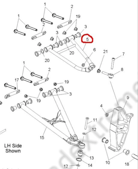 2204426-458 Верхний Левый Черный Рычаг POLARIS ASSAULT 2204426-458 Верхний Левый Черный Рычаг POLARIS ASSAULT