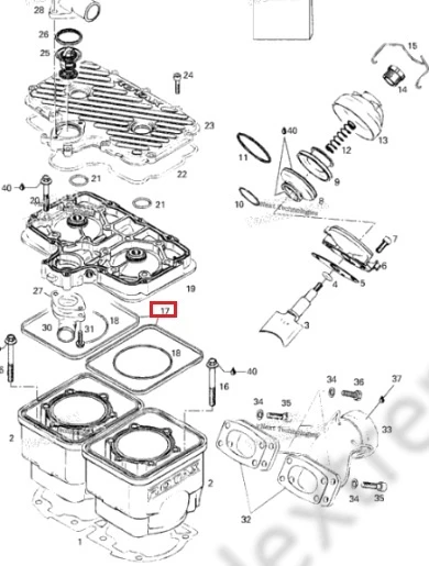 420850040 Прокладка Цилиндра Для Ski Doo 420850040 Прокладка Цилиндра Для Ski Doo