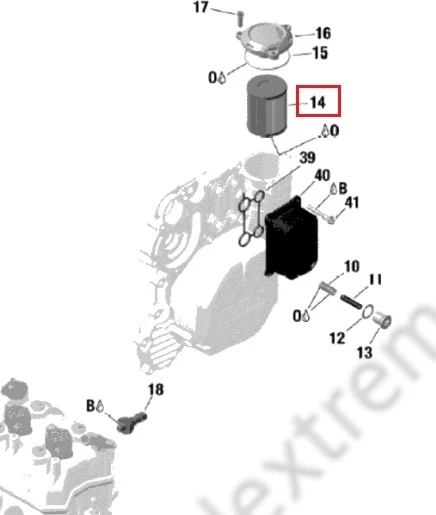 420956123 Масляный Фильтр Для Ski Doo 420956120 420956123 Масляный Фильтр Для Ski Doo 420956120