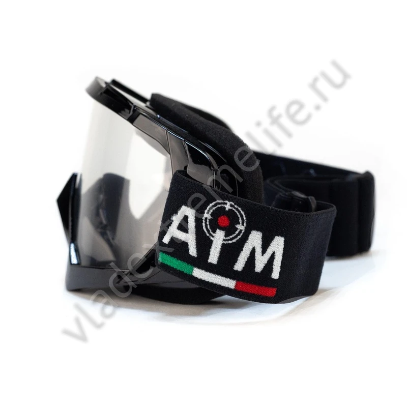 Очки Кроссовые AiM Black Glossy 634-100 Очки Кроссовые AiM Black Glossy 634-100