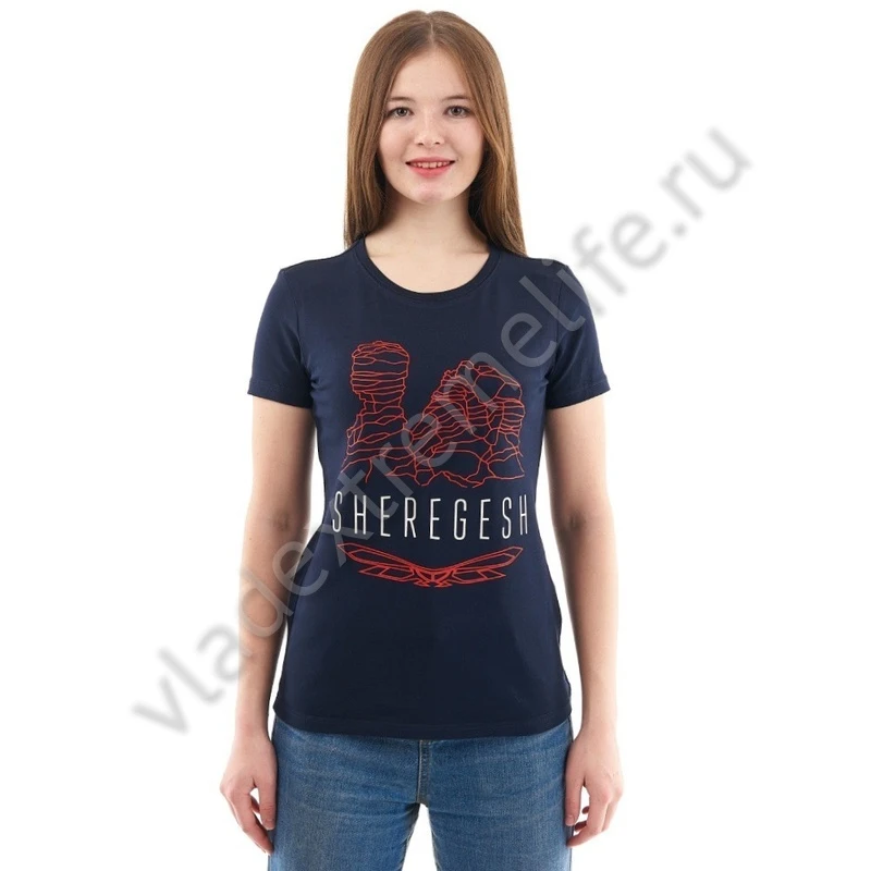 Футболка женская DRAGONFLY Sheregesh Синий 700123 Футболка женская DRAGONFLY Sheregesh Синий 700123