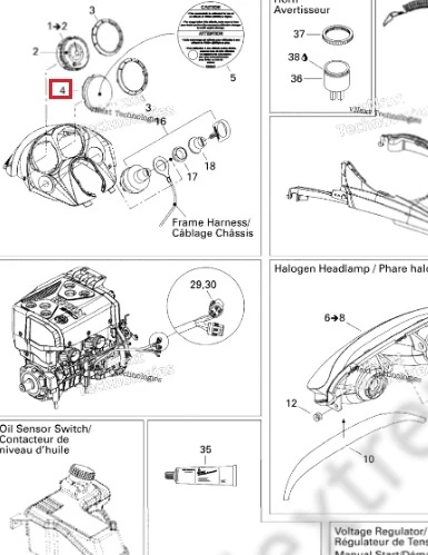 515175901 Заглушка Спидометра Для Ski Doo 515175901 Заглушка Спидометра Для Ski Doo