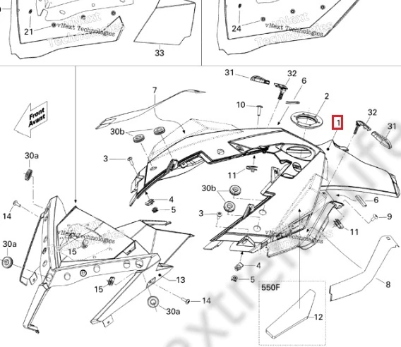 517303924 Консоль Для Ski Doo 517303924 Консоль Для Ski Doo