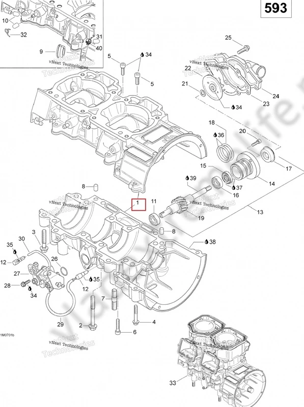 420888769 Картер Двигателя Для Ski Doo 420888769 Картер Двигателя Для Ski Doo